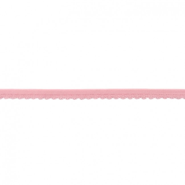 Elastisches Band mit Bogenkante,rosa 10 mm