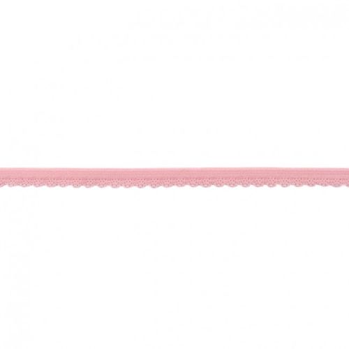 Elastisches Band mit Bogenkante,rosa 10 mm